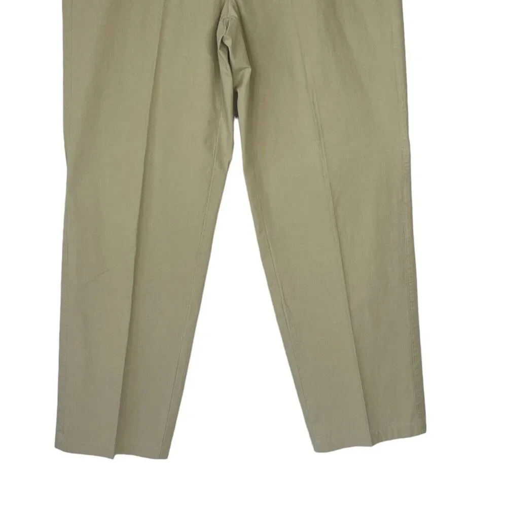 Tommy Bahama Pants Mens 34 Beige Cotton Flat‎ Front Relaxed Fit